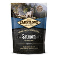 Carnilove grain-free potato-free salmon adult dry dog food 1.5kg bag, front of pack