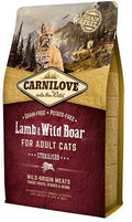 Carnilove Active Lamb & Wild Boar grain-free dry cat food, 2kg bag