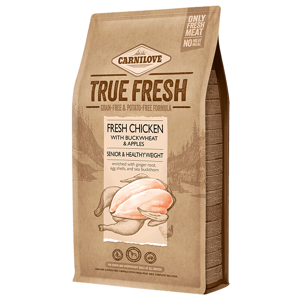Carnilove True Fresh Chicken Senior & Healthy Weight dry dog food, 1.4kg bag
