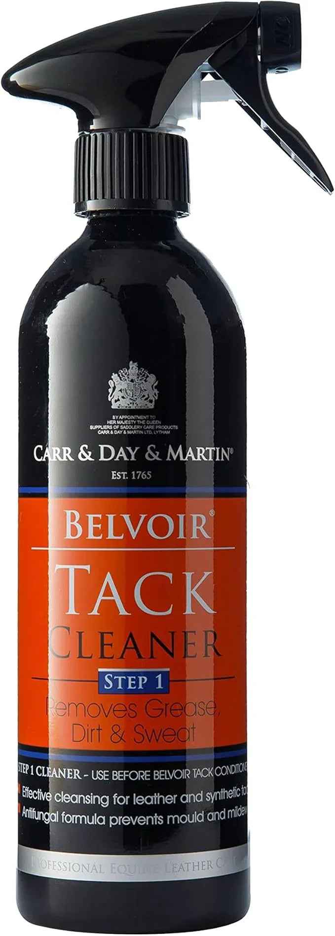 Carr & Day & Martin Belvoir Tack Cleaner 500ml spray bottle for cleaning saddlery leather