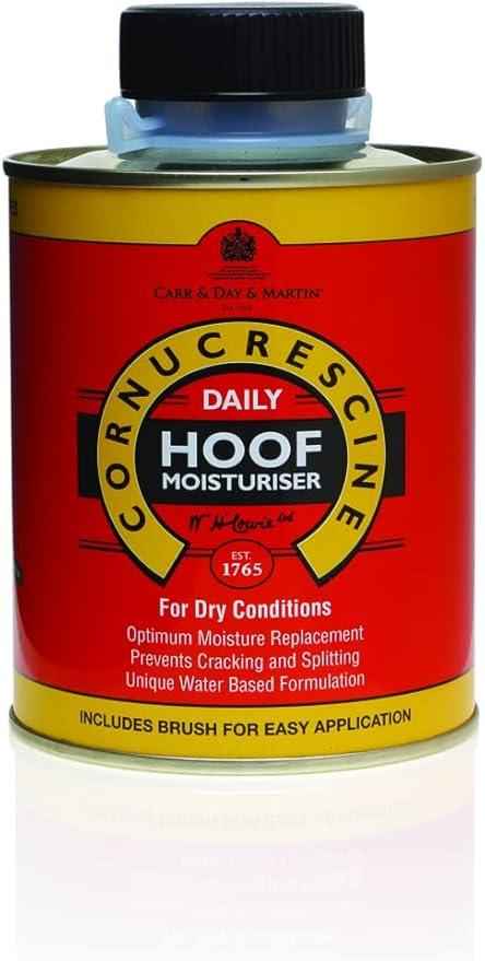 Carr & Day & Martin Cornucrescine Daily Hoof Moisturiser 500ml bottle with integral brush