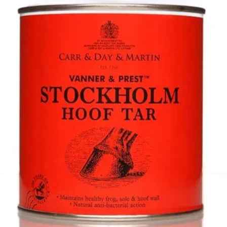 Carr & Day & Martin Vanner & Prest Stockholm Tar in a 455ml tub, thick black vegetable hoof tar