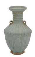 Celadon Hexagonal Double Ear Vase