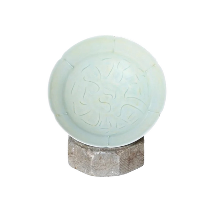 Celadon Porcelain Small Peony Dish