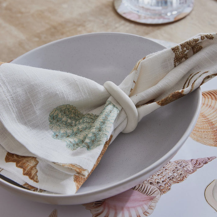 Ceramic White Napkin Rings