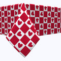 Checkmate Hearts Red Square Tablecloths