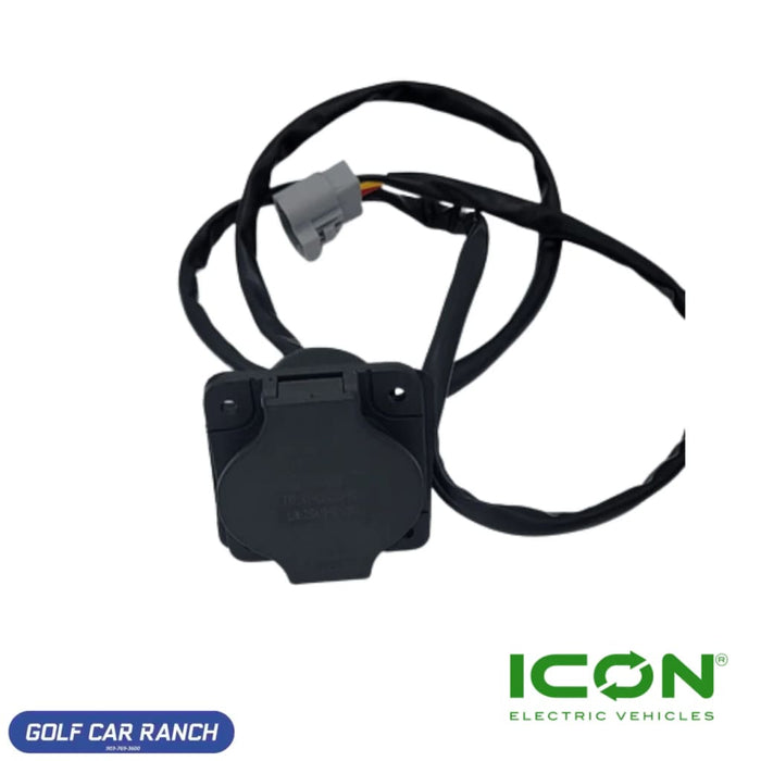 CHGR-704-IC Charger Receptacle for ECO by ICON ICON Commercial ICON-HD and ICON EV Golf Carts CHARGER