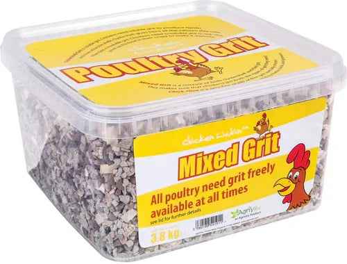 Chicken Lickin Mixed Grit 3.8kg tub of flint and oyster shell poultry grit