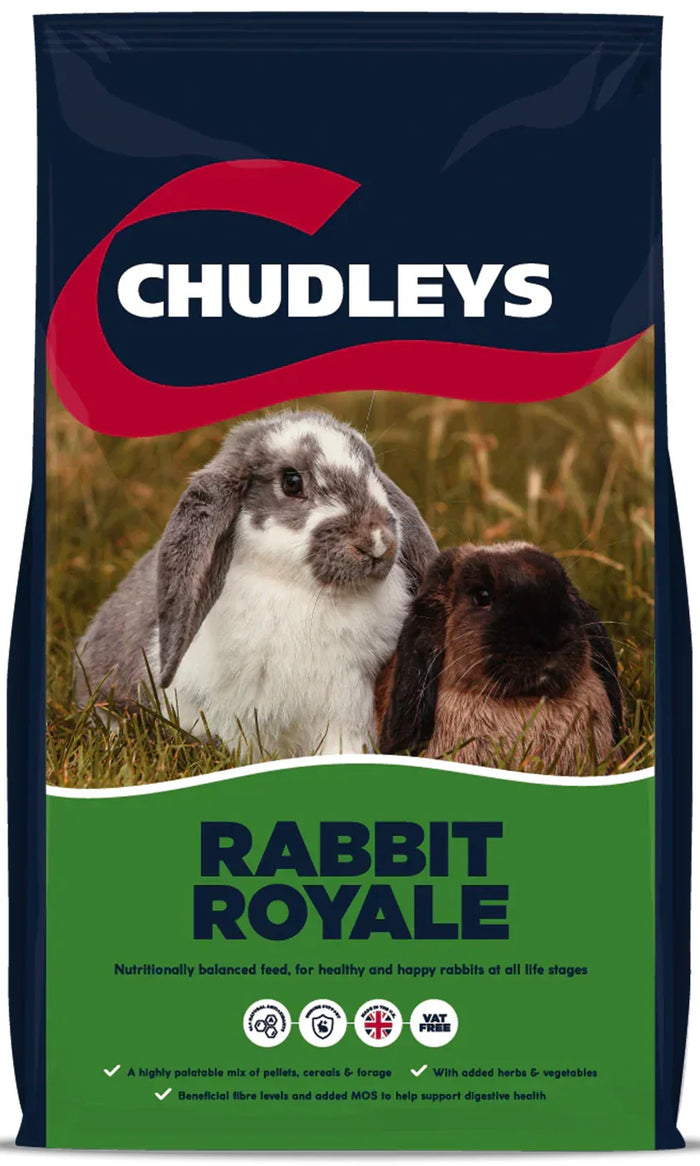 Chudleys Rabbit Royale 14kg sack, grass-based muesli mix for rabbits