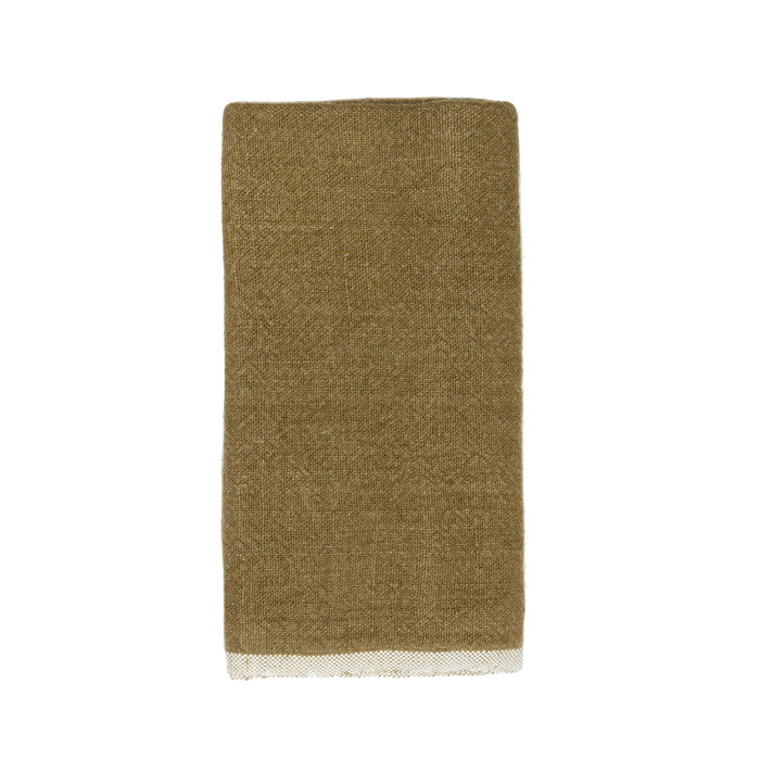 Chunky Linen Forest Green Towels 20x30