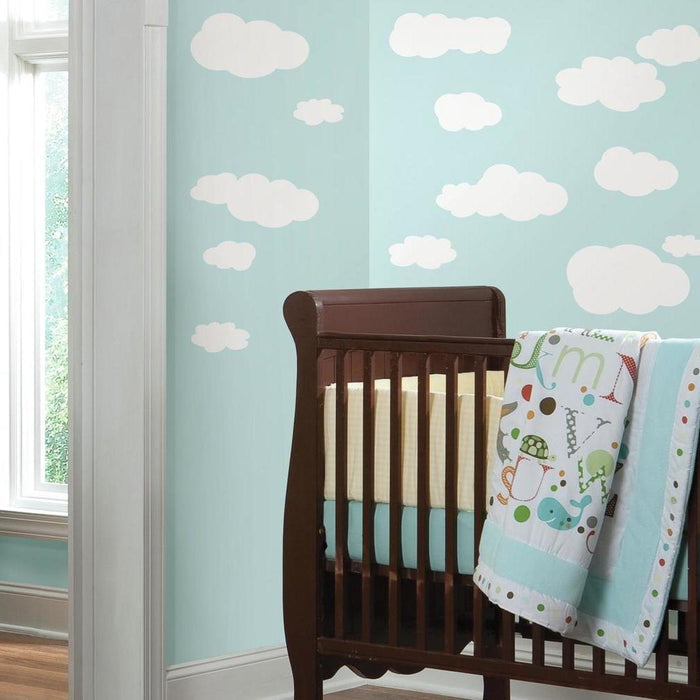 CLOUDS (WHITE BKGND) PEEL & STICK WALL DECALS