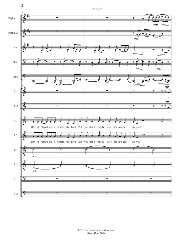 Cohen - Hallelujah - Brass Quintet and Choir