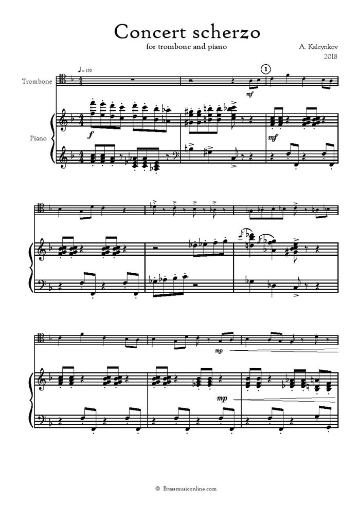 Concert Scherzo - Trombone and Piano