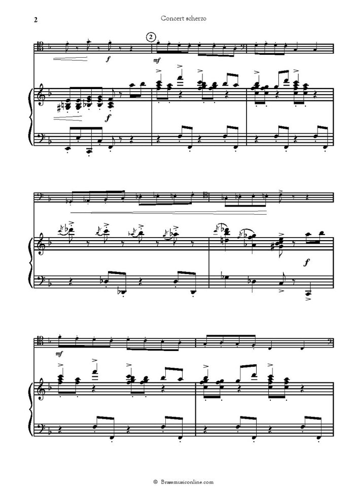 Concert Scherzo - Trombone and Piano