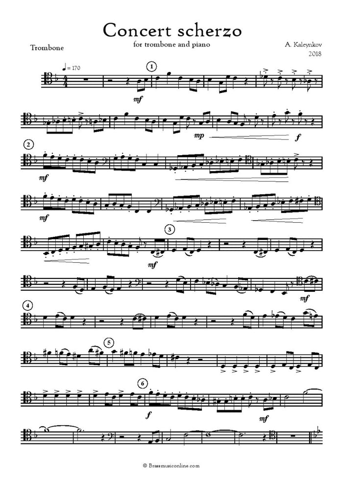 Concert Scherzo - Trombone and Piano