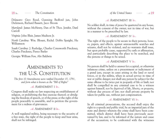 Constitution of the United States (Red Cover)