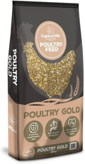 Copdock Mill Poultry Gold 20kg bag, front of pack showing the coarse mixed poultry feed