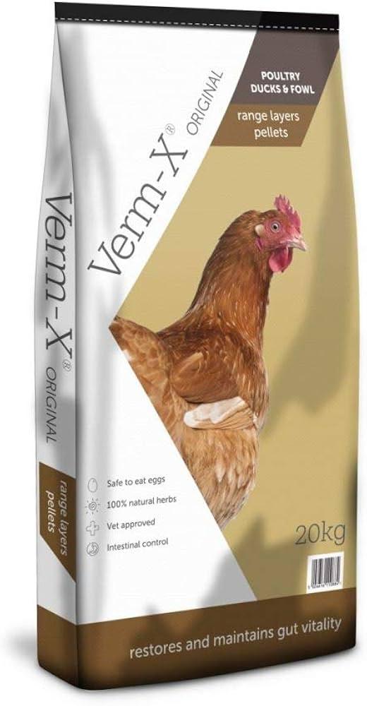 Copdock Mill Range Layers Pellets with Verm-X, 20kg bag of complete chicken feed