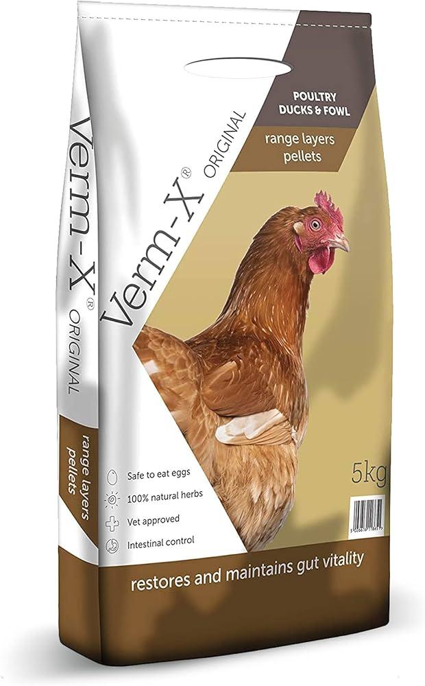 Copdock Mill Range Layers Pellets with Verm-X, 5kg carry home bag of complete chicken feed
