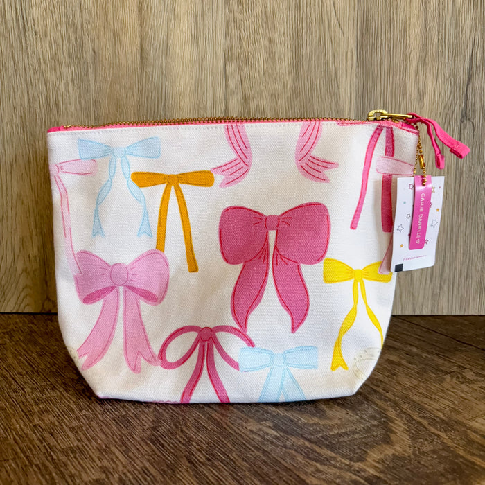 Coquette Bows Canvas Pouch - Lyla's: Clothing & Gifts - Online and Rockwall Texas Boutique