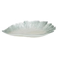 Cordelia Glass Dish White/Mint 40cm