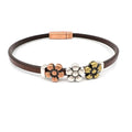 Daisy Chain Leather Bracelet Brown / M (7.5")