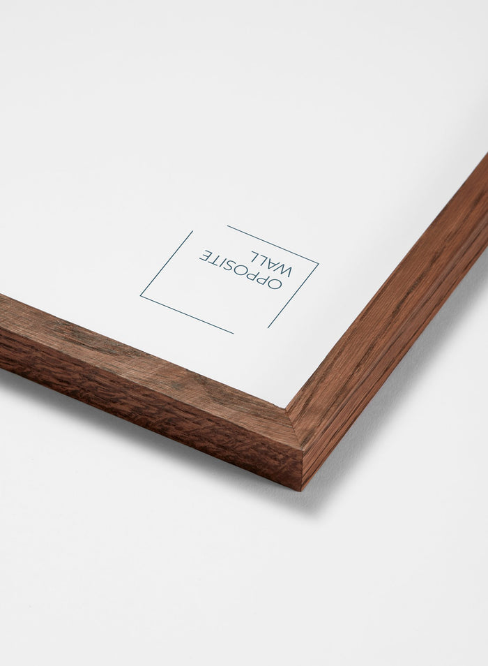 Scandinavian dark oak frame by Opposite Wall - Corner of the frame - Size 16x16 inches