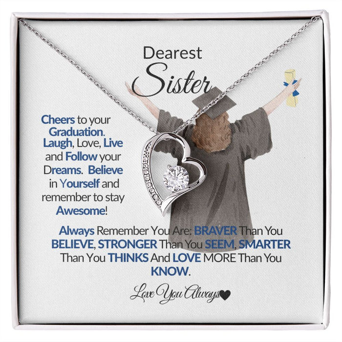 Dearest Sister-Cheers to Your Graduation-Forever Love Necklace💕