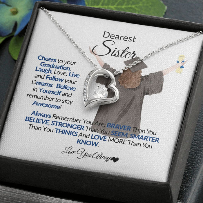 Dearest Sister-Cheers to Your Graduation-Forever Love Necklace💕