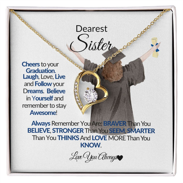 Dearest Sister-Cheers to Your Graduation-Forever Love Necklace💕