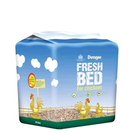 Dengie Fresh Bed, 50 litre bale of chopped straw bedding for chickens