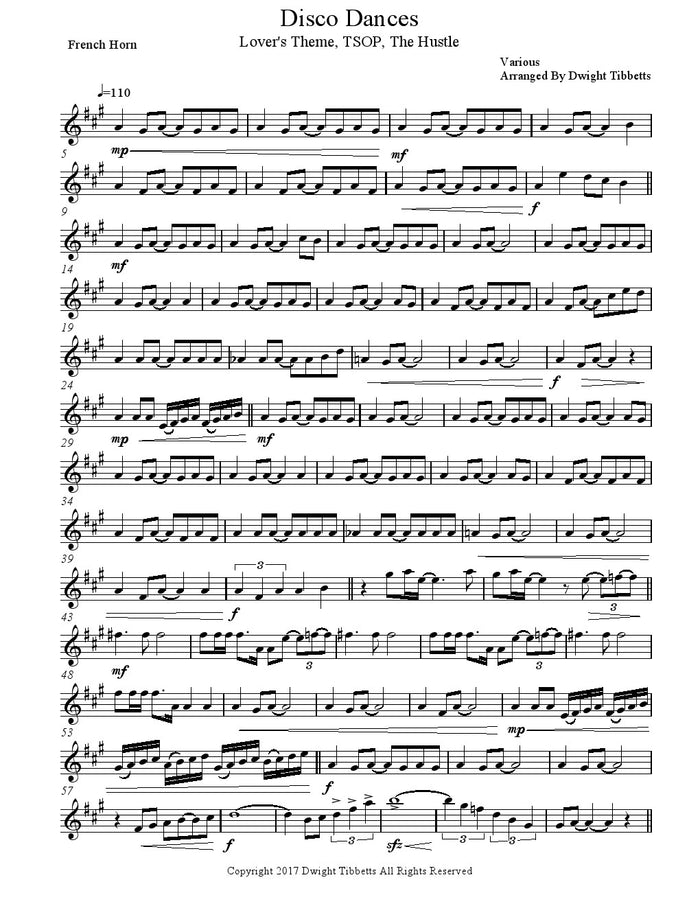 Disco Dances - Brass Quintet