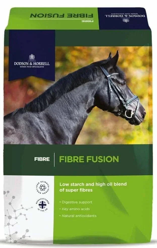 Dodson & Horrell Fibre Fusion bag of sainfoin, alfalfa and grass chaff blend for horses