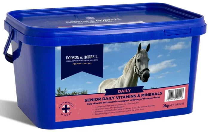 Dodson & Horrell Senior Daily Vitamins & Minerals veteran horse supplement, 2kg pack