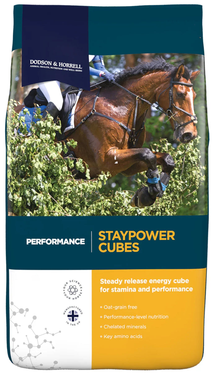 Dodson & Horrell Staypower Cubes 20kg feed bag, oat-free controlled energy performance cubes