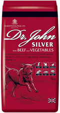 Dr John Silver with Beef and Vegetables 15kg, a lower energy maintenance food for adult dogs