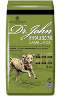 Dr John Hypoallergenic Lamb with Rice 12.5kg, wheat free dry food for sensitive digestion