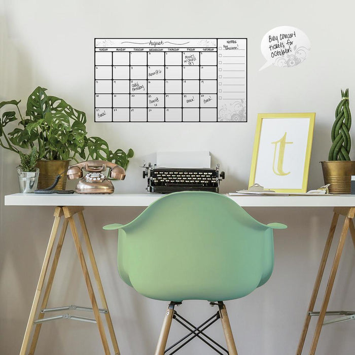 DRY ERASE CALENDAR PEEL & STICK WALL DECAL
