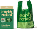 Earth Rated Easy-Tie Handle poo bags, unscented, box of 120 extra-wide bags