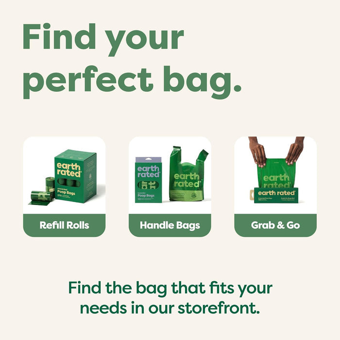 Earth Rated unscented poo bags, further detail view of the refill rolls