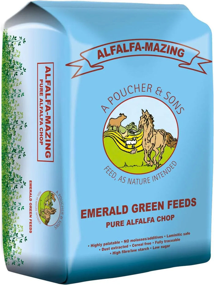 Emerald Green Alfalfa-Mazing pure alfalfa horse feed, 15kg bag