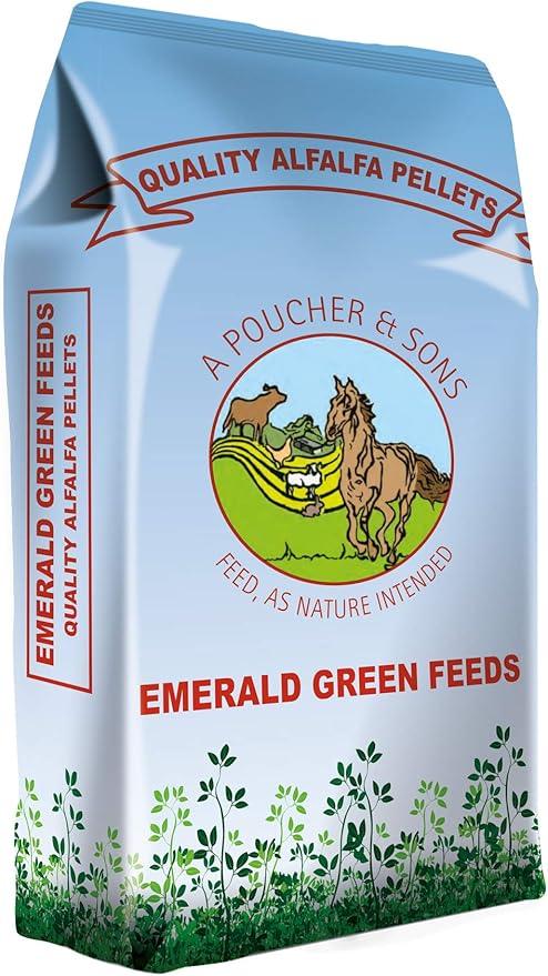 Emerald Green Alfalfa Pellets pure lucerne horse feed, 20kg bag