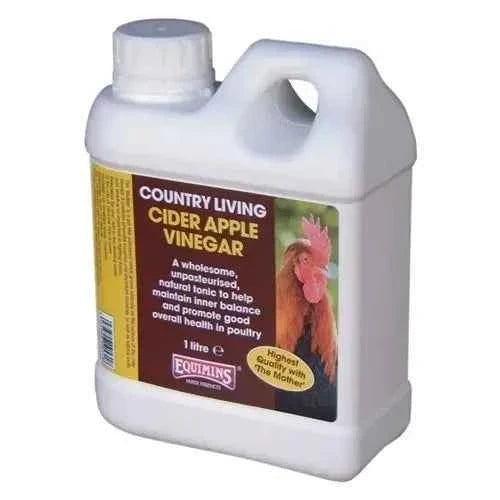 Equimins Country Living Cider Apple Vinegar for poultry, 1 litre bottle