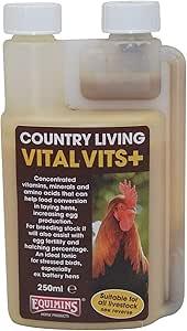 Equimins Country Living Vital Vits Plus liquid supplement for poultry, 250ml bottle