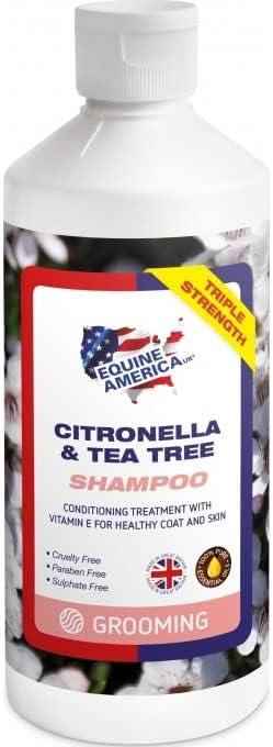 Further view of the Equine America Citronella and Tea Tree 500ml shampoo bottle