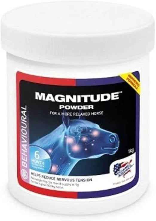 Equine America Magnitude Powder 1kg tub, magnesium oxide supplement for horses
