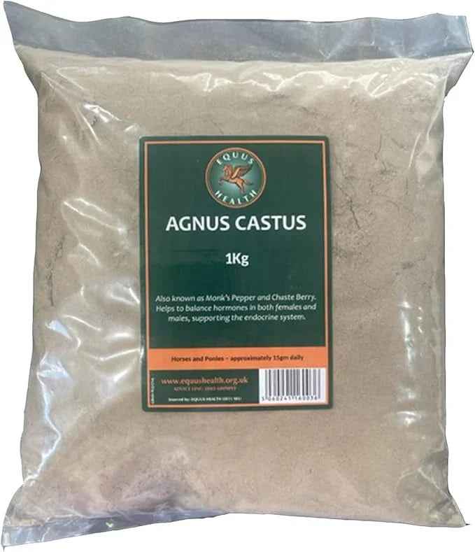 Equus Health Agnus Castus 1kg, dried chaste berry herb fed to horses and ponies
