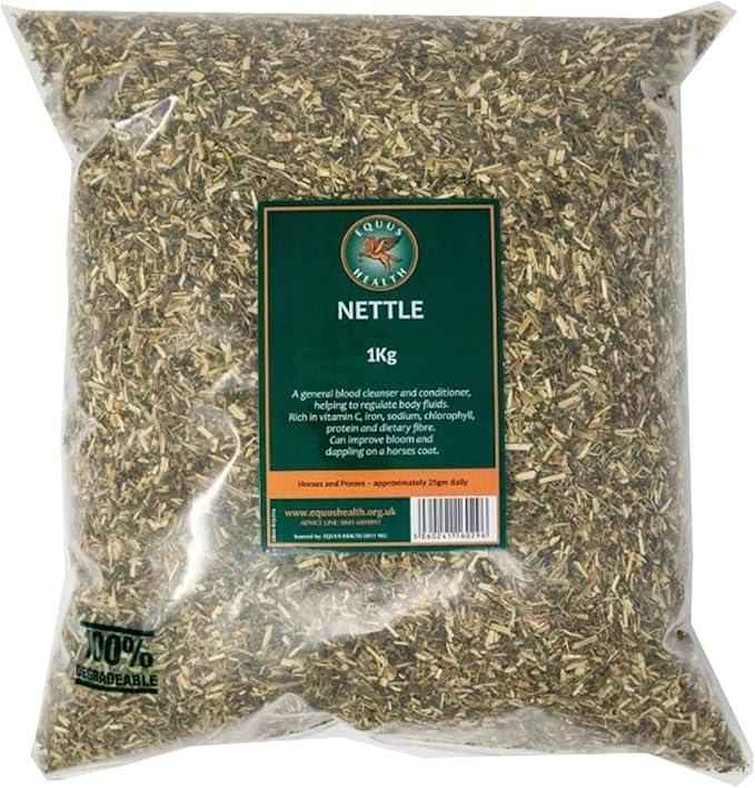 Equus Health Nettle 1kg, the larger pack of dried nettle for horses and ponies