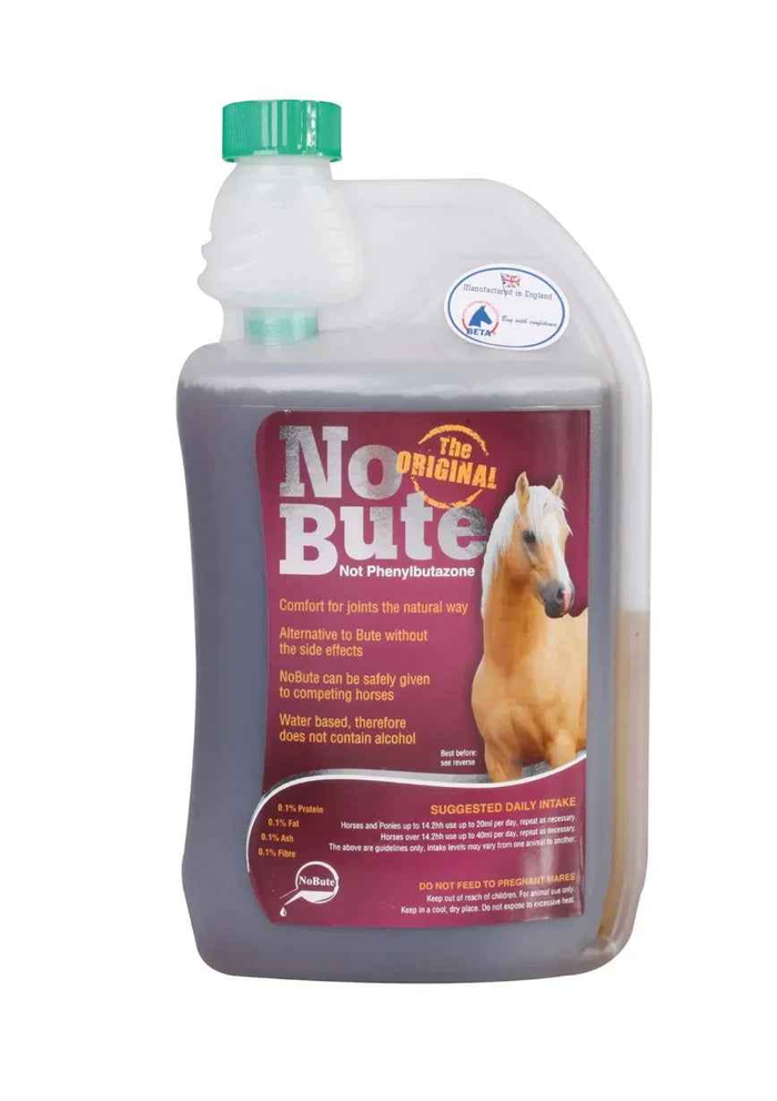 No Bute liquid devil's claw joint supplement for horses, 1 litre bottle