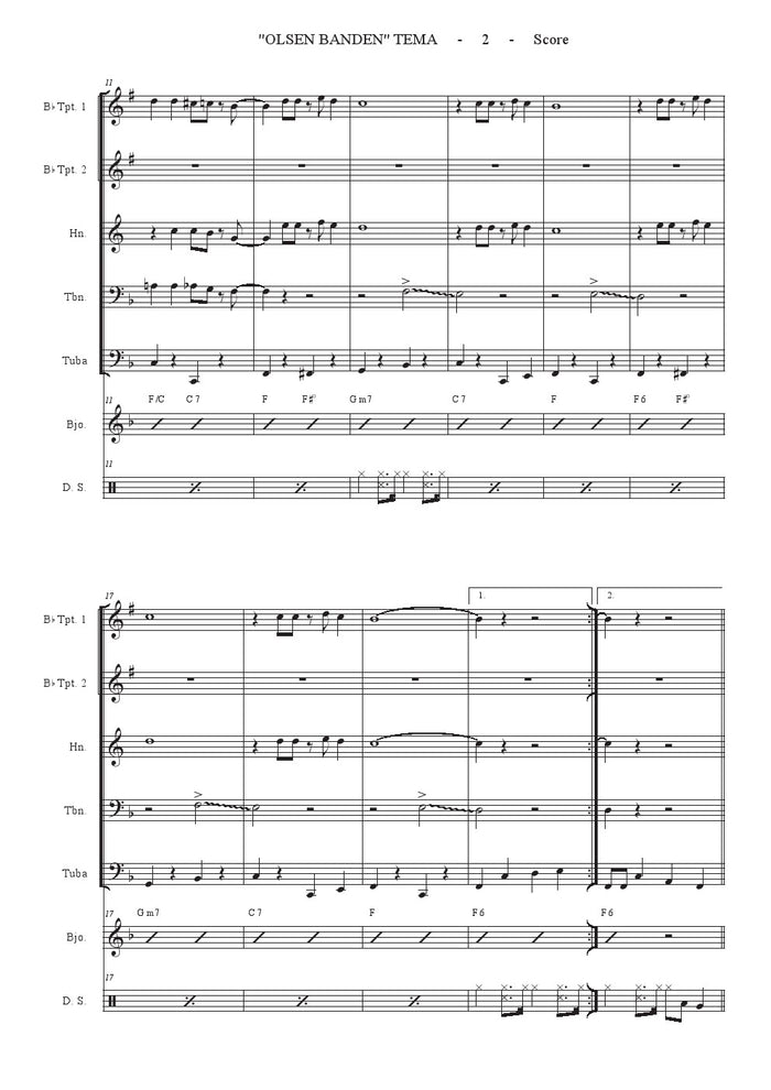 Fabricius-Bjerre - Olsen Banden - Brass Quintet